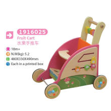 Multifunctional Wooden Cart Push Along Cart Toy Box Toy Cart Wooden Toy